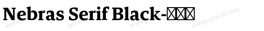 Nebras Serif Black字体转换